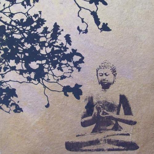 Seated Buddha in Garden